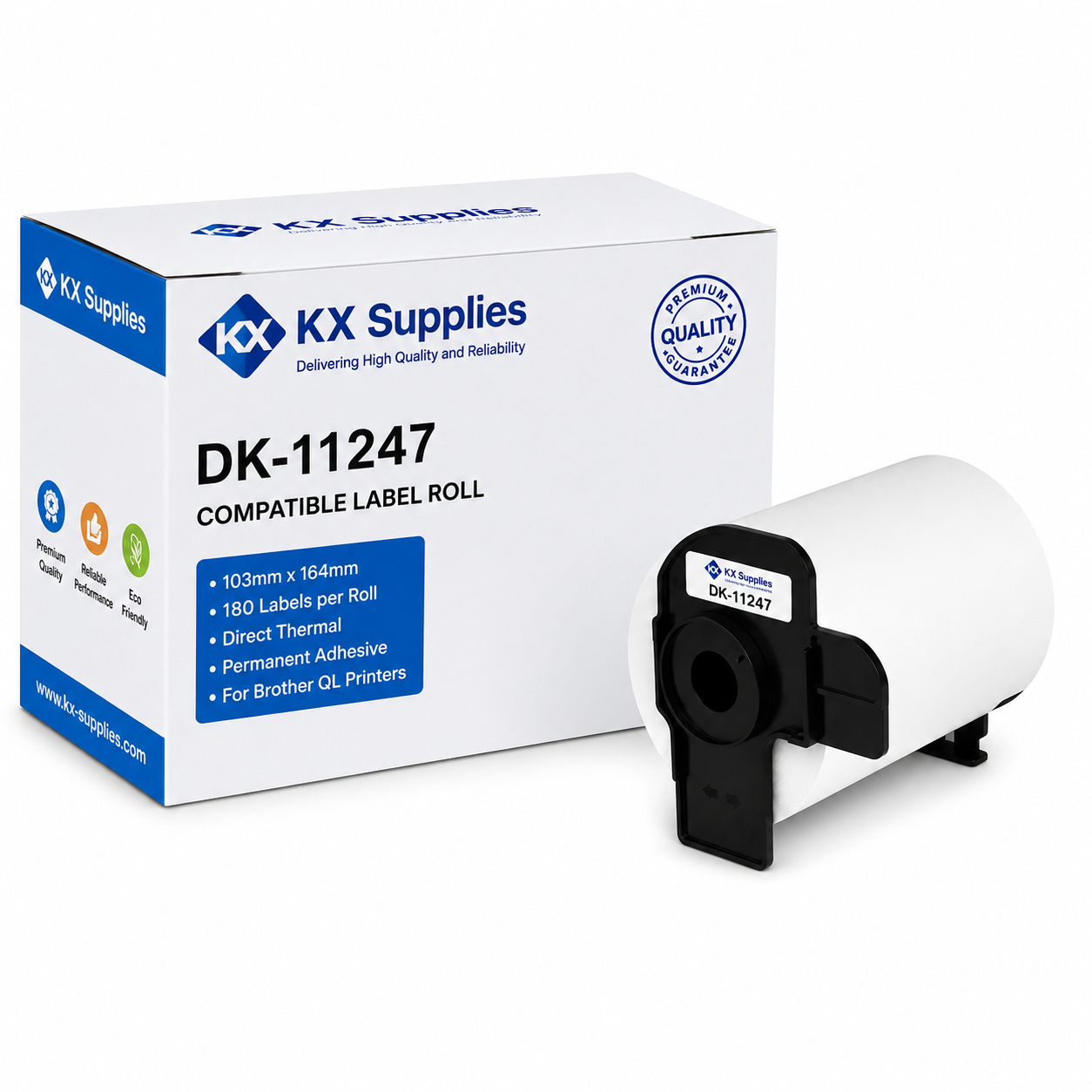 Brother compatible DK-11247 Shipping Labels – 103 x 164mm, 180